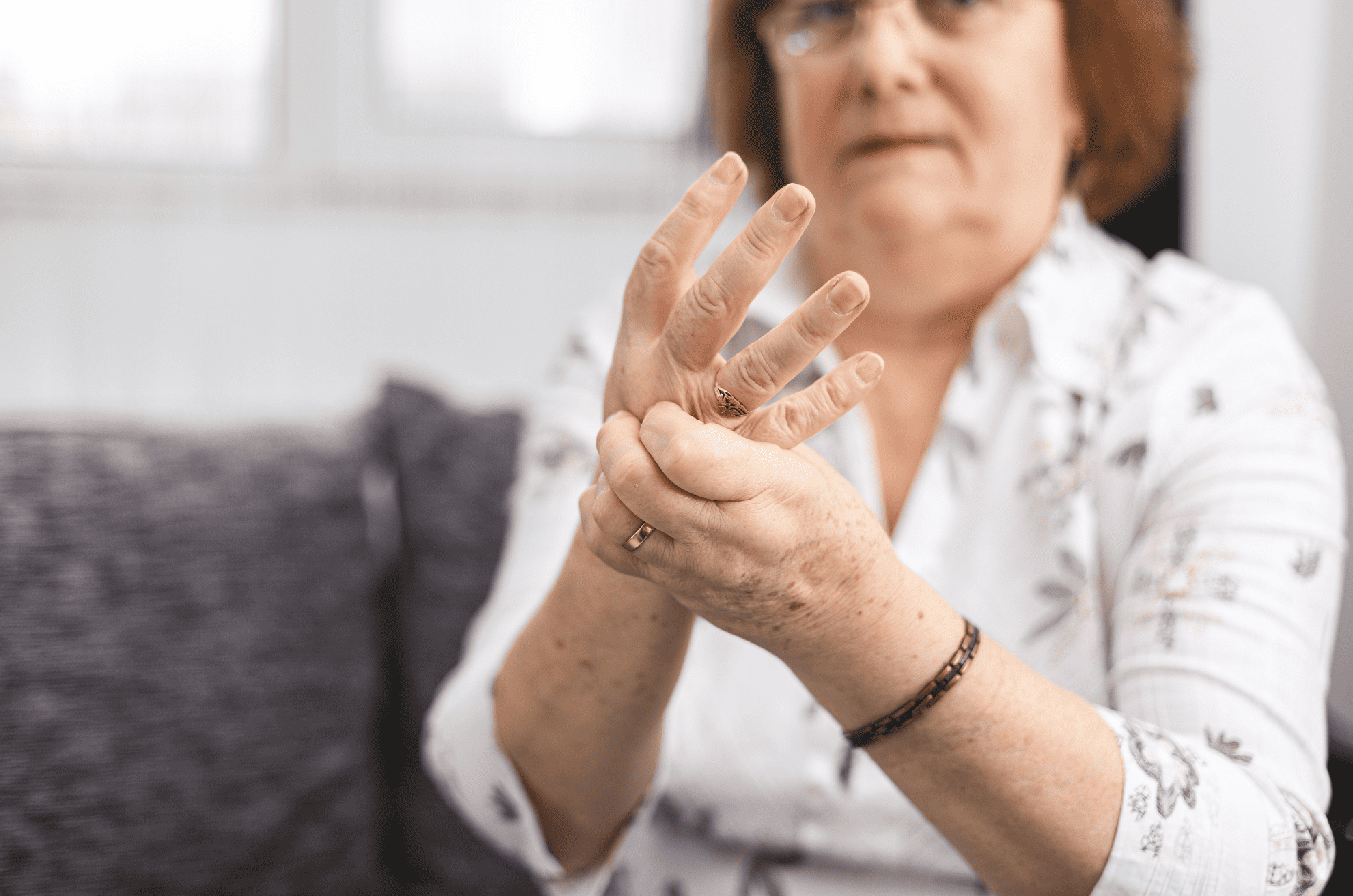 Elderly Woman With Arthritis Pain